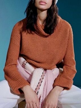 Anthropologie Pilcro Cowl Neck Ribbed Sweater